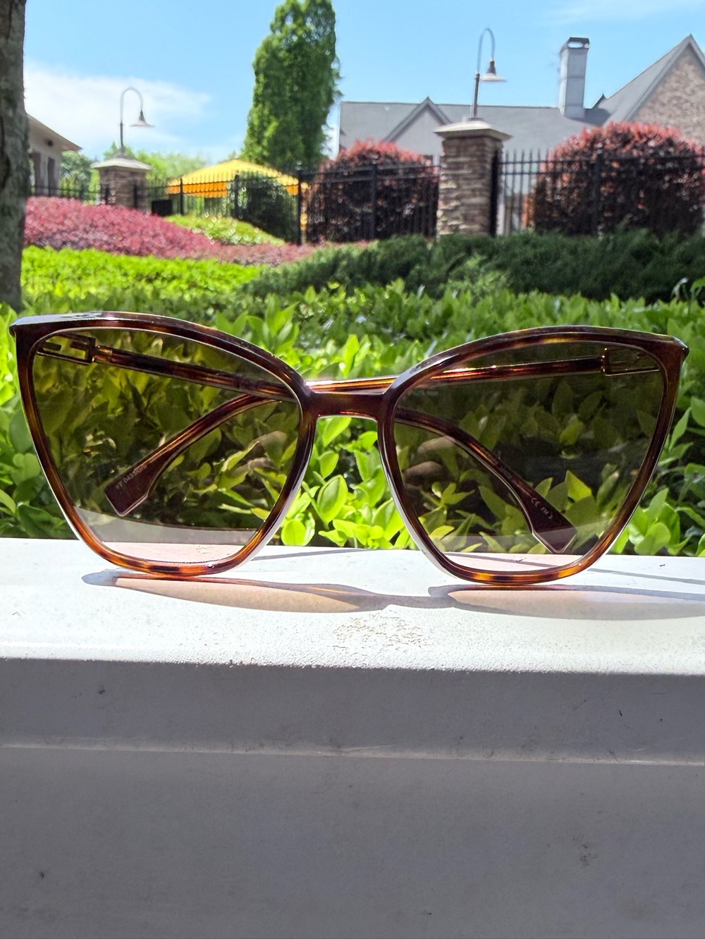 Fendi Brown Tortoiseshell Cat-Eye Sunglasses